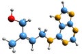 3D image of Zeatin skeletal formula