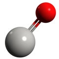 3D image of Zinc oxide skeletal formula