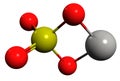 3D image of Zinc sulfate skeletal formula