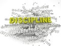3d imagen Discipline issues concept word cloud background