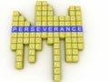 3d imagen Perseverance concept word cloud background Royalty Free Stock Photo