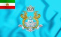 Imperial Standard of the Shahbanou of Iran. 3D Illustration Royalty Free Stock Photo