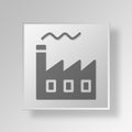 3D Industry Button Icon Concept