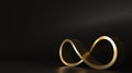 3d infinity gold sign