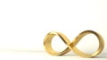 3d infinity gold sign interior Royalty Free Stock Photo