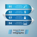 3D infographic design template and marketing icons.