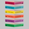 3D infographics in six stages with text numbers Royalty Free Stock Photo