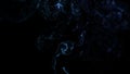 Glow particles as advection ink effect, dissolve in water. blue ver. 8