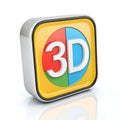 3D Interface Icon Render Royalty Free Stock Photo