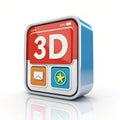 3D Interface Icon Render isolated on white background Royalty Free Stock Photo