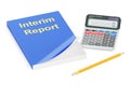 3D Interim report concept Royalty Free Stock Photo