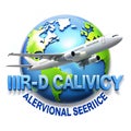 3D international air cargo delivery service Royalty Free Stock Photo