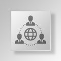 3D International business icon Business Concept Royalty Free Stock Photo