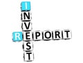 3D Invest Report Crossword Royalty Free Stock Photo