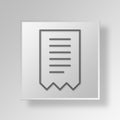 3D invoice icon Business Concept