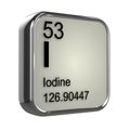 3d Iodine element
