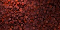 3d irregular grungy mosaic wall in deep red