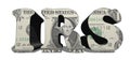 3D IRS - Internal Revenue Service, On White Royalty Free Stock Photo