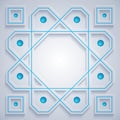 3D Islamic ornaments. Arabic geometric pattern. with empty space in the middle for your writing