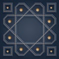 3D Islamic ornaments. Arabic geometric pattern. with empty space in the middle for your writing Royalty Free Stock Photo