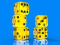 3D Isolated Dices Group Royalty Free Stock Photo