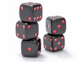 3D Isolated Dices Group Royalty Free Stock Photo