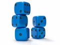 3D Isolated Dices Group Royalty Free Stock Photo