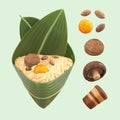 3D elements of Zongzi ingredients