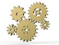 3D Isolated Gears Royalty Free Stock Photo