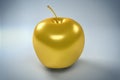 3D Isolated Golden Apple Background