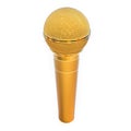 3D Isolated Golden Microphone