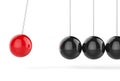 3D Isolated Pendulum Balls Ilustration. Business Teamwork Concept. Royalty Free Stock Photo