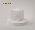 3d isolated safe box realistic cartoon vector illustration. Security box with closed door on white background. You can