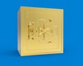 3D Isolated Safe Strong Box. Closed Security Business Safety Mon