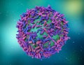 3D Isolated Virus Illustration. Medicine or biology concept back