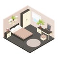 3d Isometric Bedroom Interior