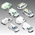3d isometric cars set