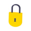 3D Isometric closed lock icon. Padlock icon for mobile and web application. Perfect for web design, banner, presentation, printed