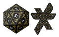 D20 Isometric Dice for Boardgames With Paper Unwrap Royalty Free Stock Photo