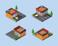 3D isometric Fastfood