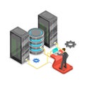 3D Isometric Flat Illustration of Software Deployment. Item 2 Royalty Free Stock Photo