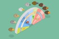 3D Isometric Flat Vector Conceptual Illustration of Adaptive Radiation