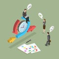 3D Isometric Flat Vector Conceptual Illustration of Agile Management Royalty Free Stock Photo