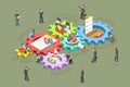 3D Isometric Flat Vector Conceptual Illustration of Agile Methodology and Life Cycle Royalty Free Stock Photo