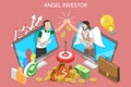 3D Isometric Flat Vector Conceptual Illustration of Angel Investor