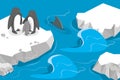 3D Isometric Flat Vector Conceptual Illustration of Antarctica Landscape