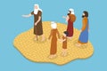 3D Isometric Flat Vector Conceptual Illustration of Biblical Moses Prophet Royalty Free Stock Photo