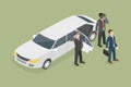 3D Isometric Flat Vector Conceptual Illustration of Bodyguard