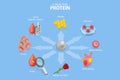 3D Isometric Flat Vector Conceptual Illustration of C-reactive Protein