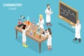 3D Isometric Flat Vector Conceptual Illustration of Chemistry Class Royalty Free Stock Photo